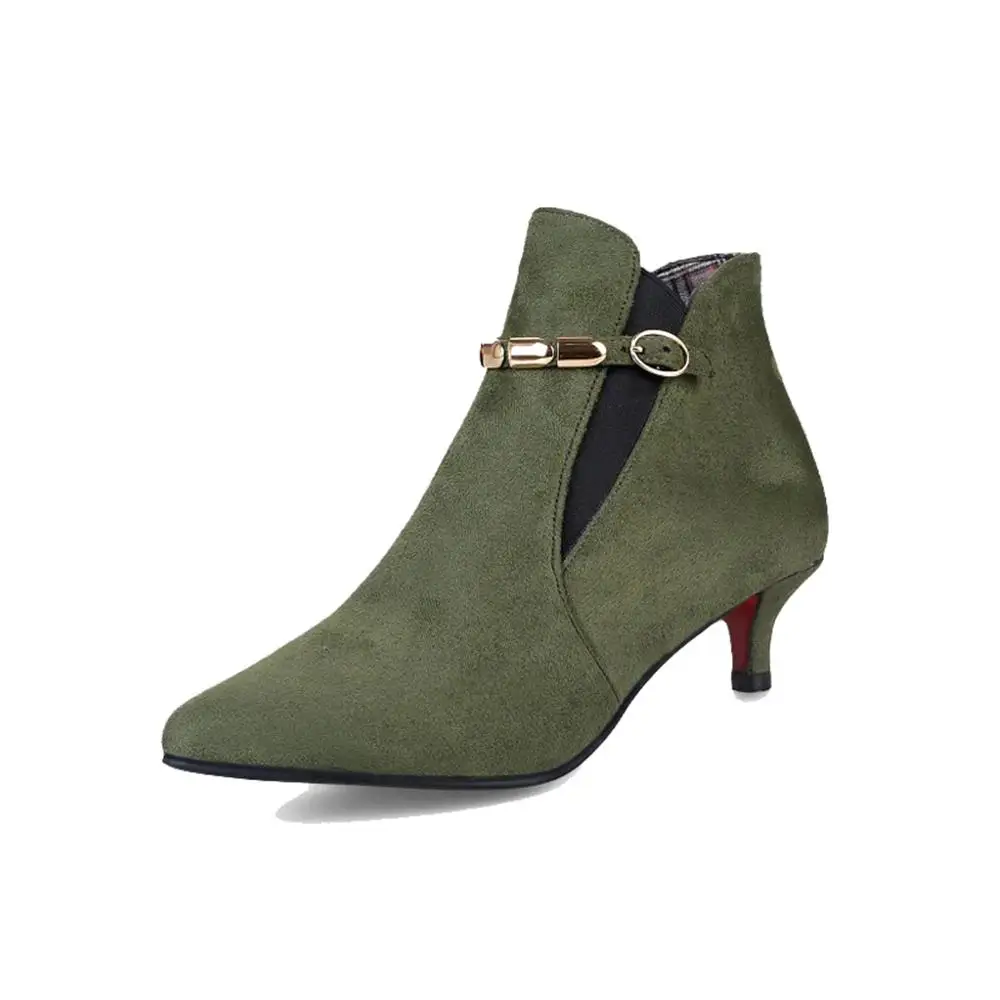 

2018 new Ladys Sexy Party shoes booties plush Short Boot Pointed Toe Fashion Women best quality Ankle Boots Large Size 34-48