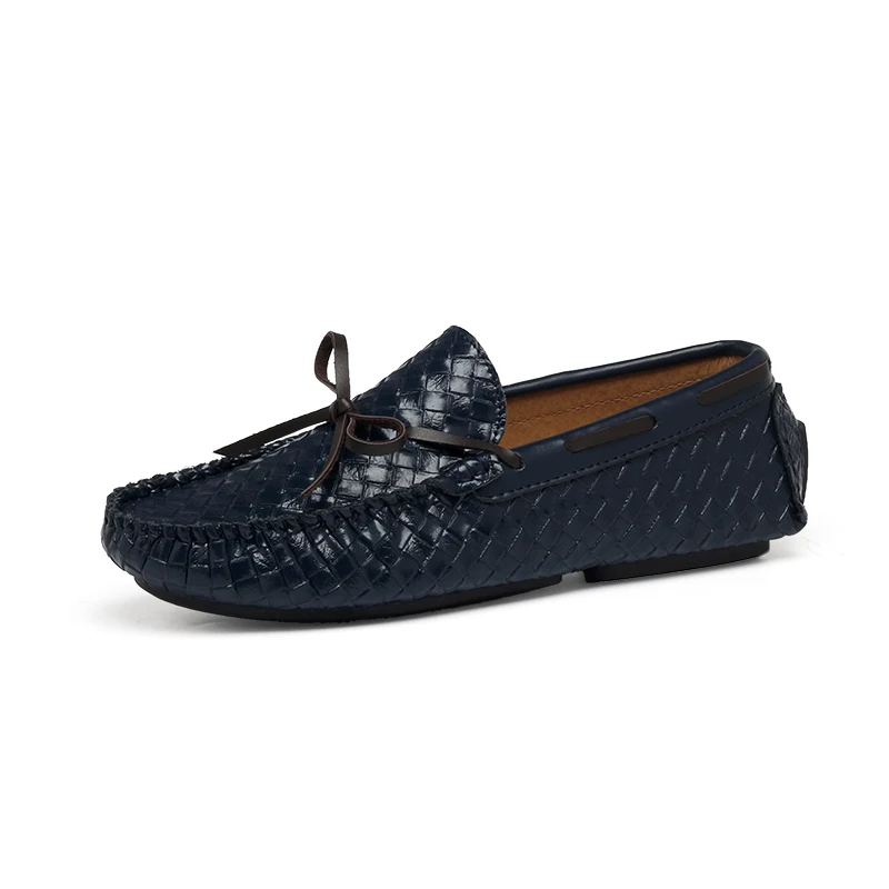 Slip On Mocassins Occasionnels De Mode Marque Conduite Cuir Hommes Peas Audorci Black Appartements bule Daim Mâle Chaussures En xSU1g