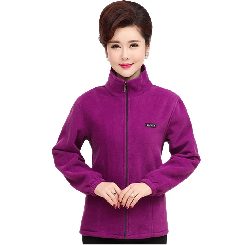 

Fashion Women fleece Plus size Sweatshirts Spring Autumn Casual Stand Collar Zip-up Slim Thick Ladies Jacket Elegant Jacket 5XL