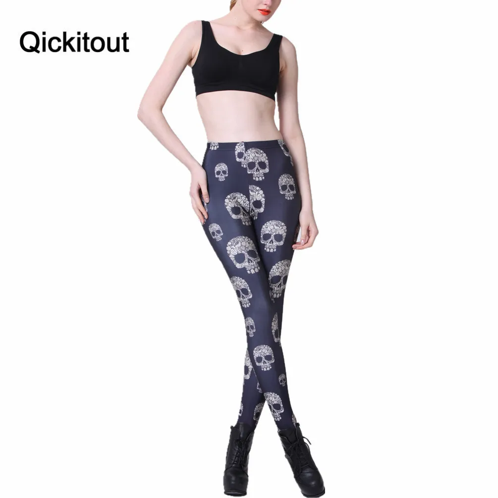 

Hot Sale Women's New Legging Hot New Arrival Fashion Skull 3d Digital Printed Female Spandex Leggings Casual Pants