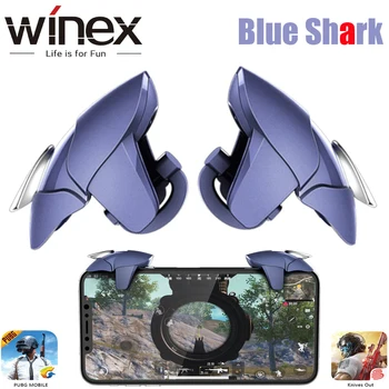 

Winex PUBG Mobile Game Controller Gamepad Trigger Aim Shoot Button L1R1 Shooter Joystick For IPhone Android Phone Pad