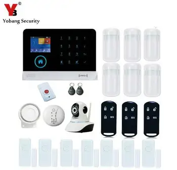 

Yobang Security-WIFI Defense Personal Alarma Panic Button HD IP Camera Smart Burglar GSM Alarm System Fire/Smoke/PIR detector