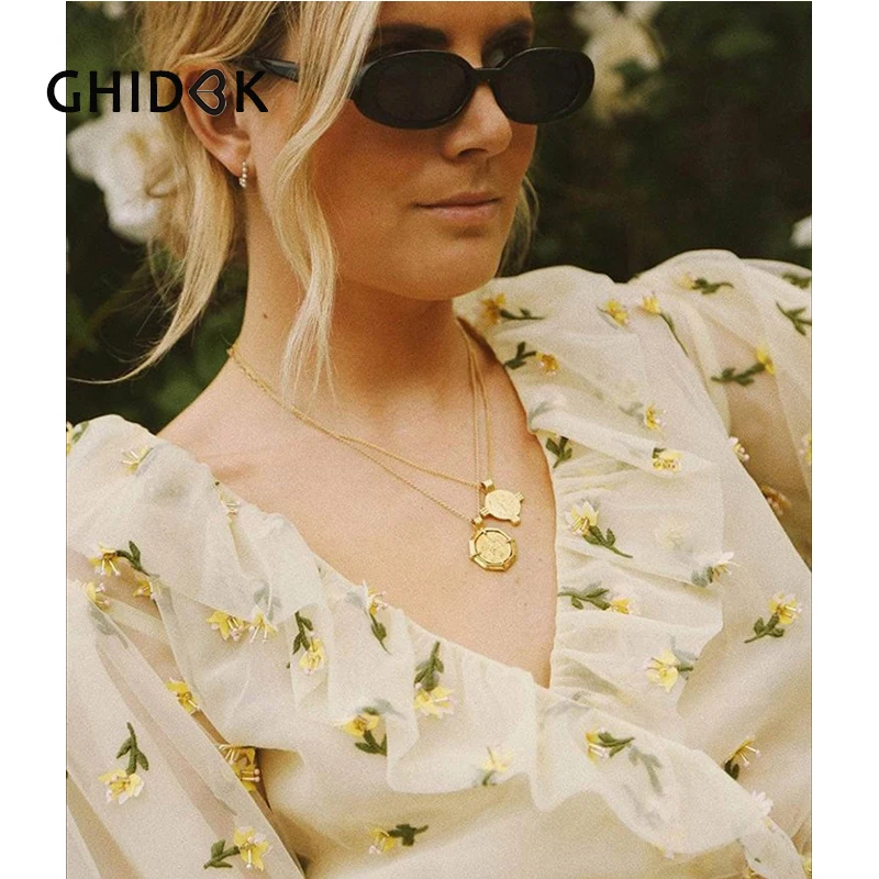 

GHIDBK Vintage Gold Color Pharaoh Totem Pendant Necklace 925 Sterling Sliver Coin Choker Necklaces Statement Layered Chokers