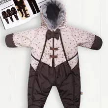 2807/4-80 Комбинезон "Джентльмен" шоколад с рисунком