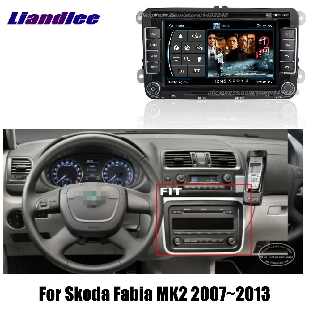 Liandlee для Skoda Fabia MK2 2007 ~ 2013 автомобильный Android радио плеер GPS навигация карты HD
