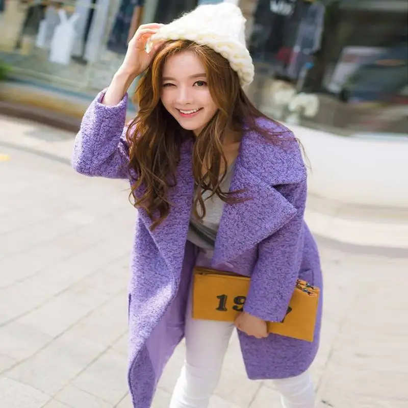 

2019 Spring Limited Plus Size Winter Coat Women New Loose Wool Female Leisure Solid Overcoat Trench Coat Long Casual Coats