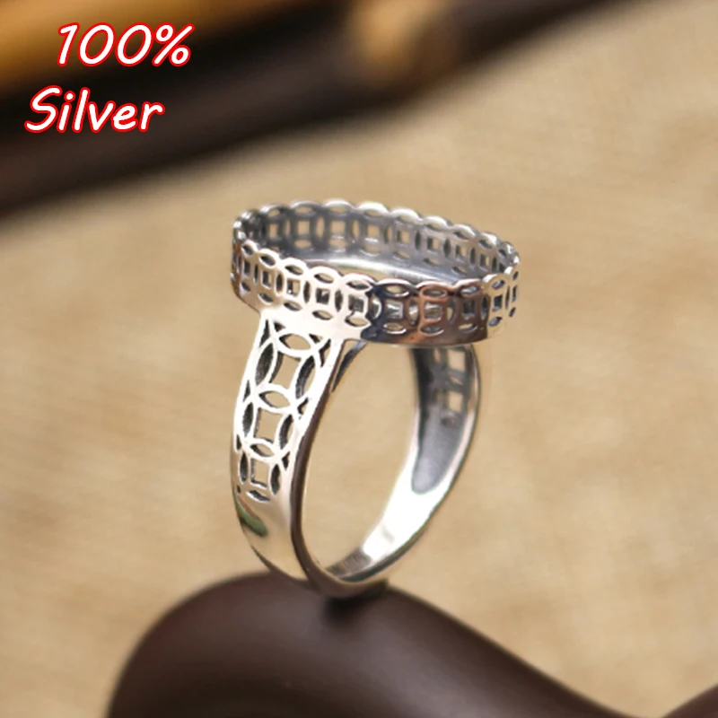 925 Sterling Silver Adjustable Ring Blanks Base Fit 13