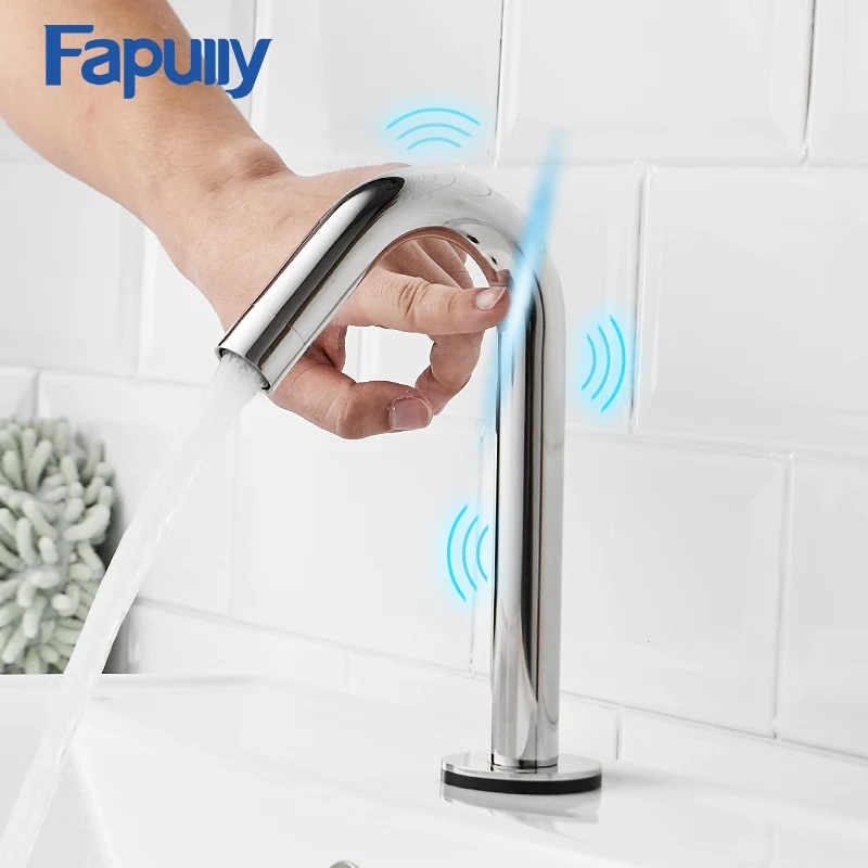 

Fapully New Mini Smart Touch Bathroom Basin Faucets Chrome Touch Sensor Sensitive Bathroom Tap Touch Control Mixer CP-1032-22