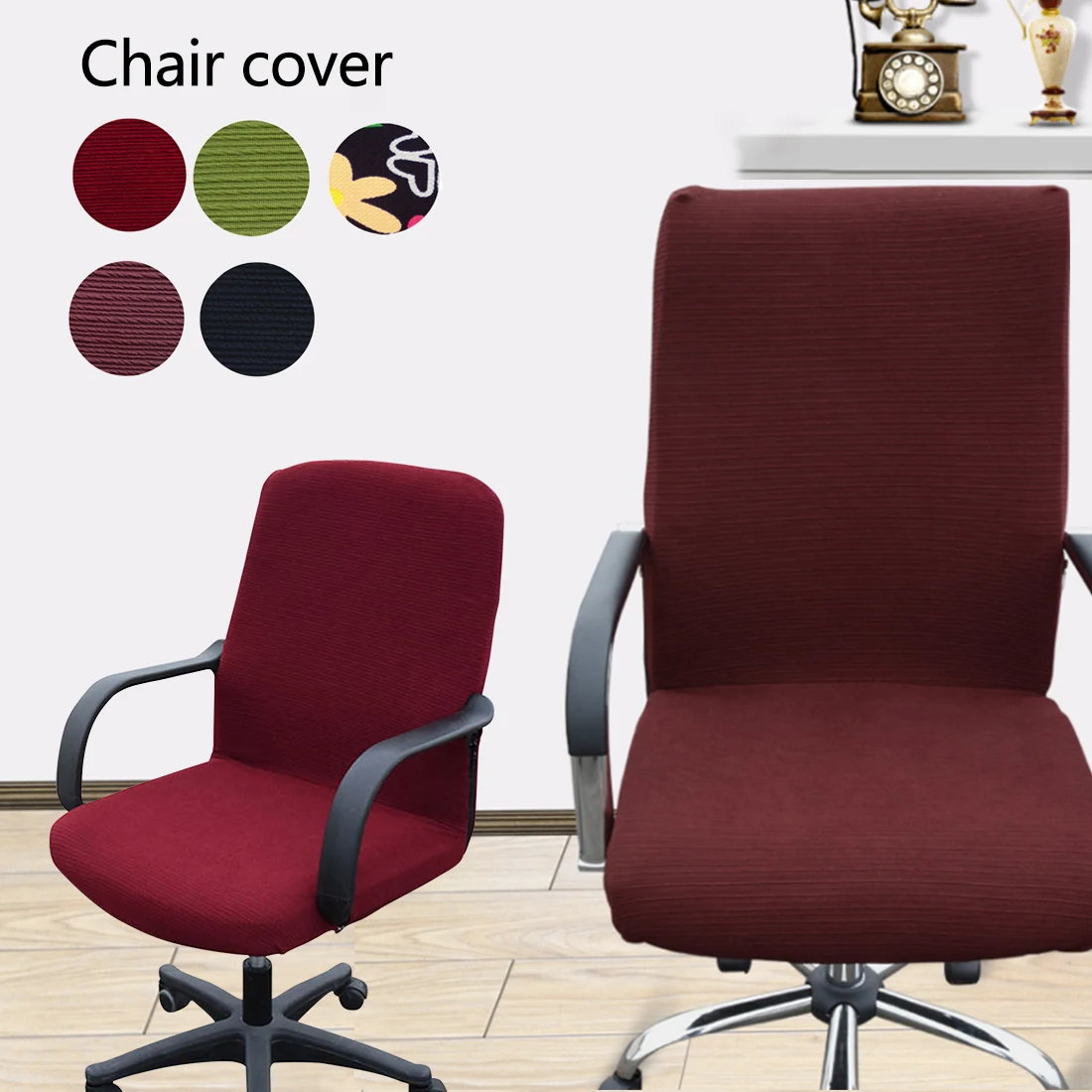 القابلة للإزالة تمتد قطب L/M/S/XS الكمبيوتر كرسي يغطي مكتب كرسي يغطي مكتب كرسي مقعد مريح الأغلفة