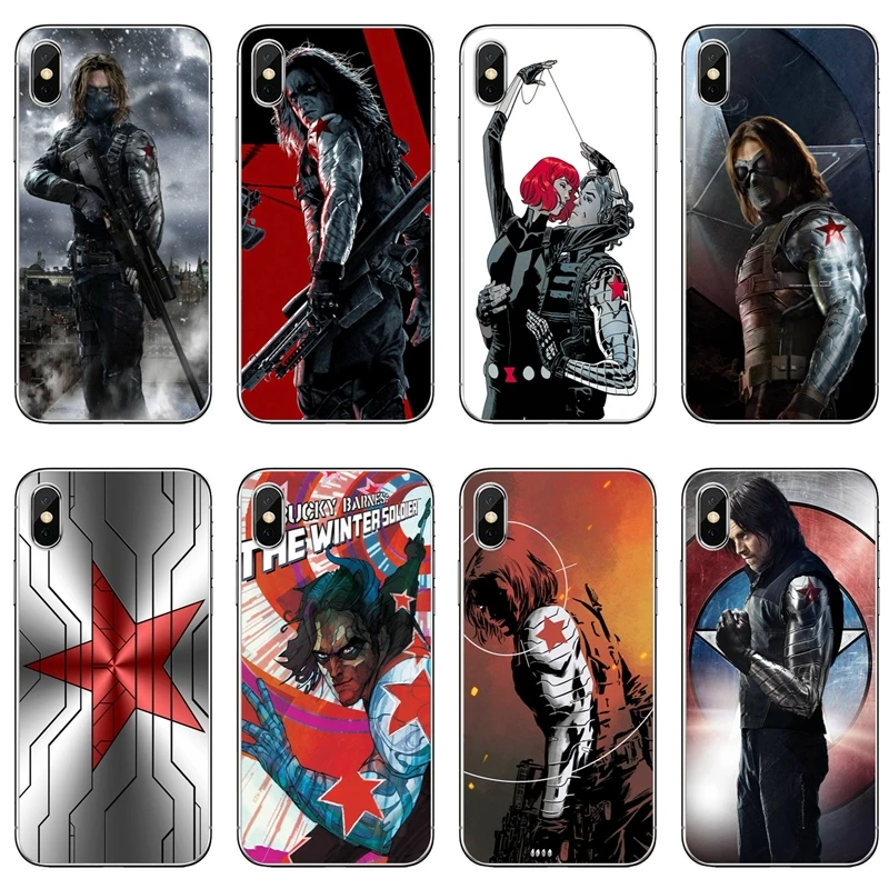 

Winter Soldier Bucky Comics For Huawei Honor 10 9 Lite 8 8C 8X 7A 7C 7X 6 Play 6X 6A 6C V8 V10 TPU Soft phone cover case