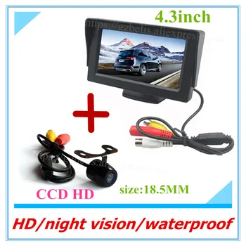 

Free shipping TFT 4.3inch monitor auto parking system display HD Car Rearview Monitor with waterproof Car rear view camera