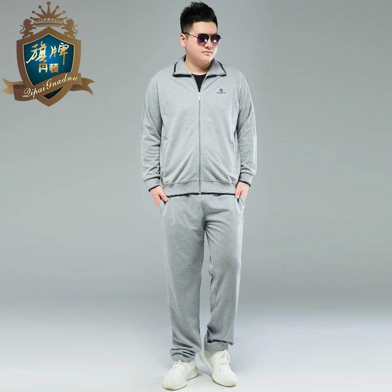 New 2018 Brand Tracksuit Fashion Big Size 6XL Men Sportswear Two Piece Sets Cotton Fleece Thick hoodie+Pants Sporting Suit Male