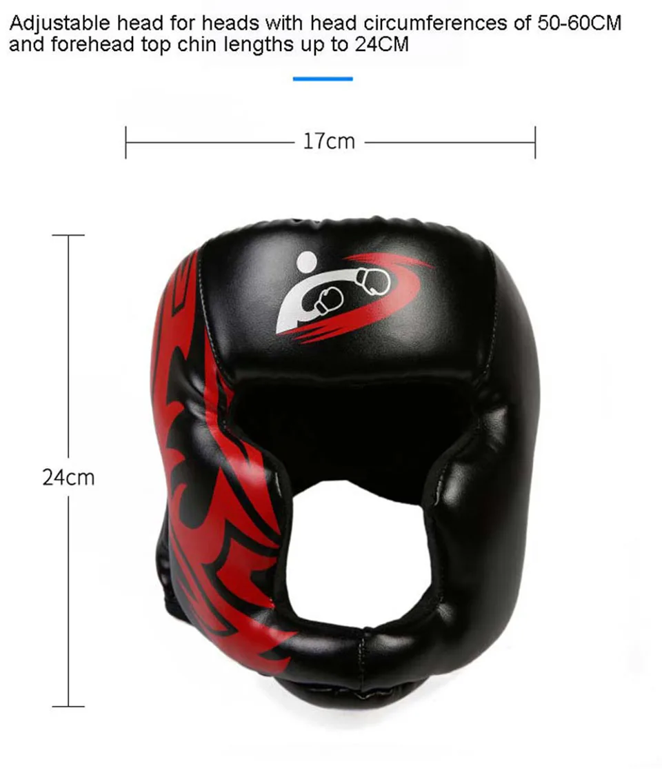 Boxing Headgear Synthetic Leather MMA Headgear Muay Thai Fighting Head Guard Sparring Helmet protective gear guard head