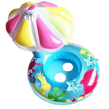 

Baby Mushroom Ring Kids Summer Inflatable Swim Seat Pool Umbrella Inflatable Swim Circle Water Fun Pool Toy For 0-3 Years Old