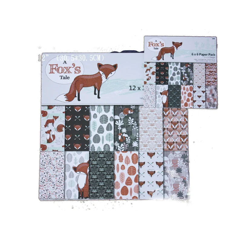 

DIY Scrapbooking Kit 12x12" 6inch/32Sheet Pad Paper Pack Scottish Girl Fox's Tale Paper Kit Scrapbooking Background Paper Crafts