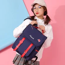 Canvas Both Shoulders Package Woman 2019 Student A Bag Early Qing Dynasty High Middle School Student anti theft Backpack uprooted liberian refugee student in a midwest public high school