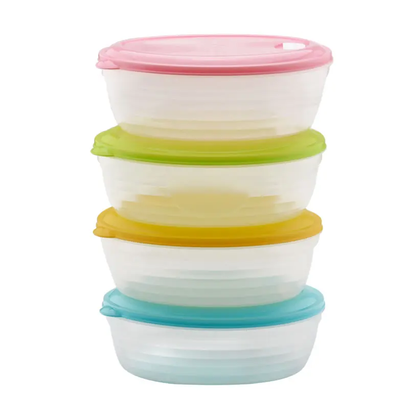 4pcs/set Food Storage Container with Lids Refrigerator Freshness