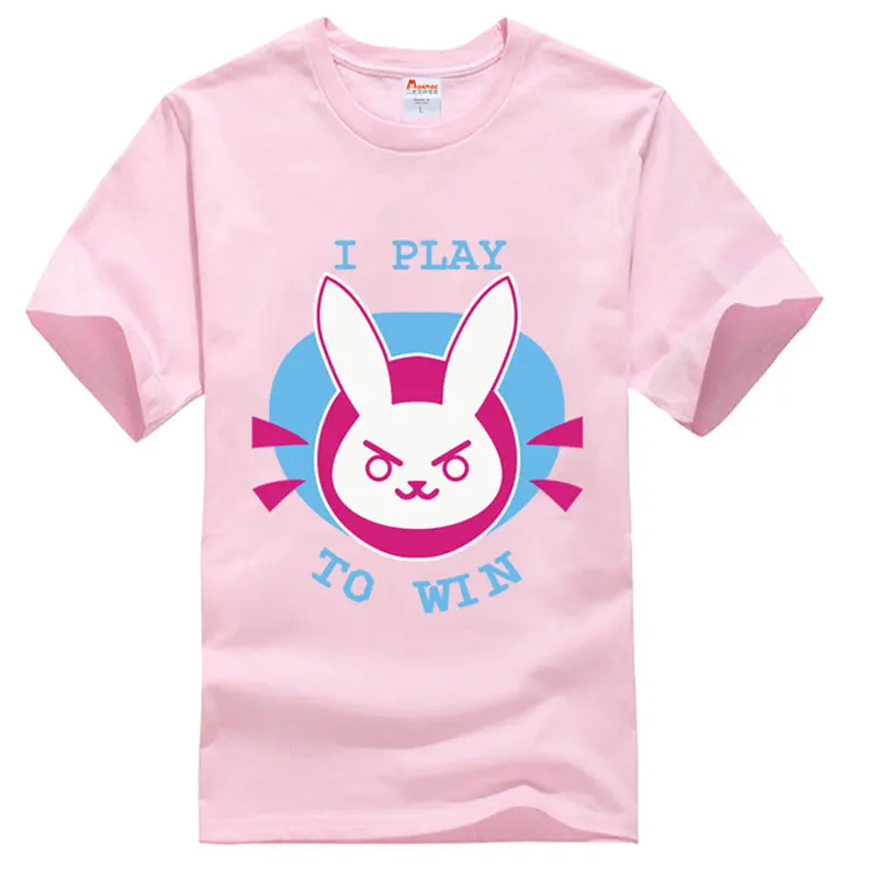 Футболка для косплея аниме игры приталенный Повседневный Топ с 3D принтом OW D.VA