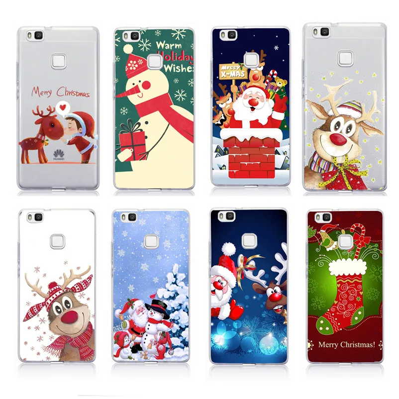 Santa Claus Case For Huawei P20 Lite P Smart Cover Phone Honor 9 lite P10 Mate 10 P8 P9 Mini 2017 Christmas Cases |