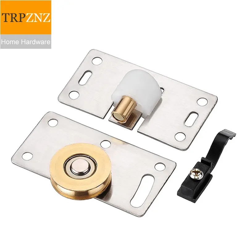 Stainless Steel Wardrobe Sliding Door Track Wheel,with Bearing,copper
