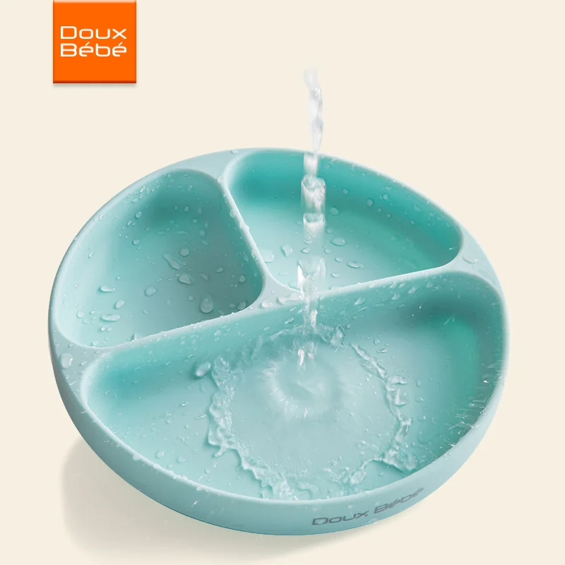 

Doux bebe Silicone Plates for Kids Suction Tableware for Children Baby Dish Food Silicon Anti Slip Baby Bowl for Feeding Toddler