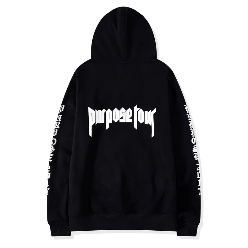 Justin Bieber Purpose Tour Print Hoodie Men Hip hop Streetwear Fleece Cotton Pullover WORLD TOUR Special Women Sweatshirt