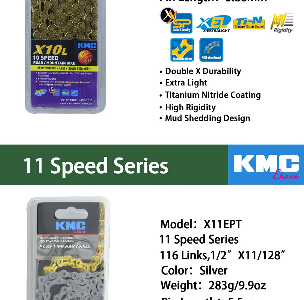 Cheap KMC X11 X10 Bicycle Chain 9S 10S 11S Bicycle Chain 116L With Original box and Magic Button for Mountain/Rod Bike Bicycle Parts 18 Cheap KMC X11 X10 Bicycle Chain 9S 10S 11S Bicycle Chain 116L With Original box and Magic Button for Mountain/Rod Bike Bicycle Parts 18