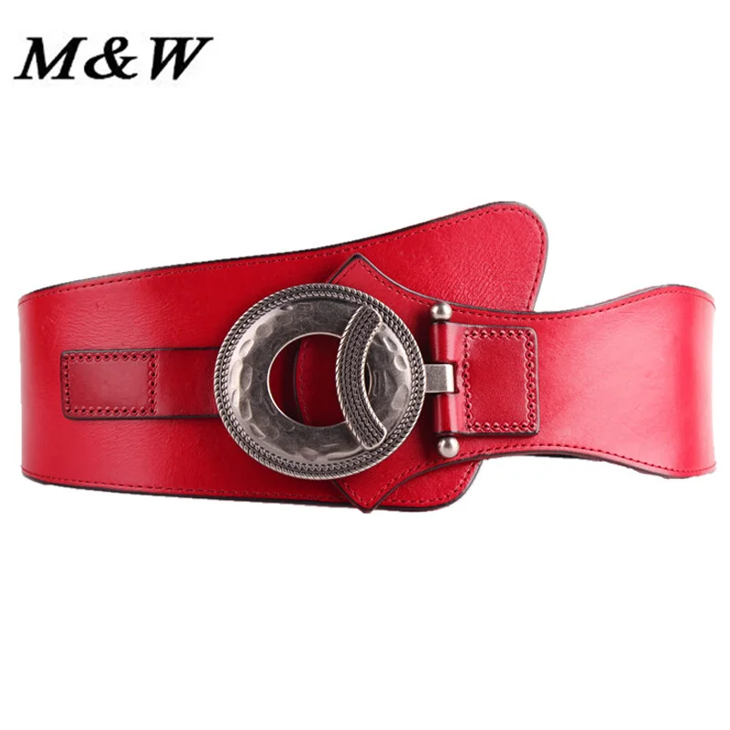 2016 High Quality Leather Belt Women Fashion Wide Belt Elegant