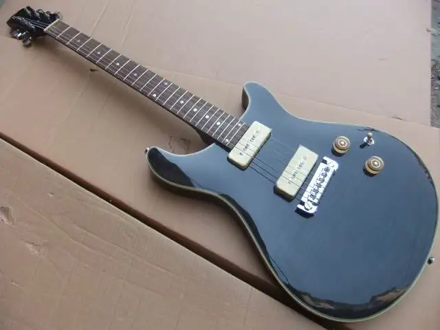 

Wholesale New Cnbald Custom Electric Guitar Double Cutaway P90s Pickups In Black 110415