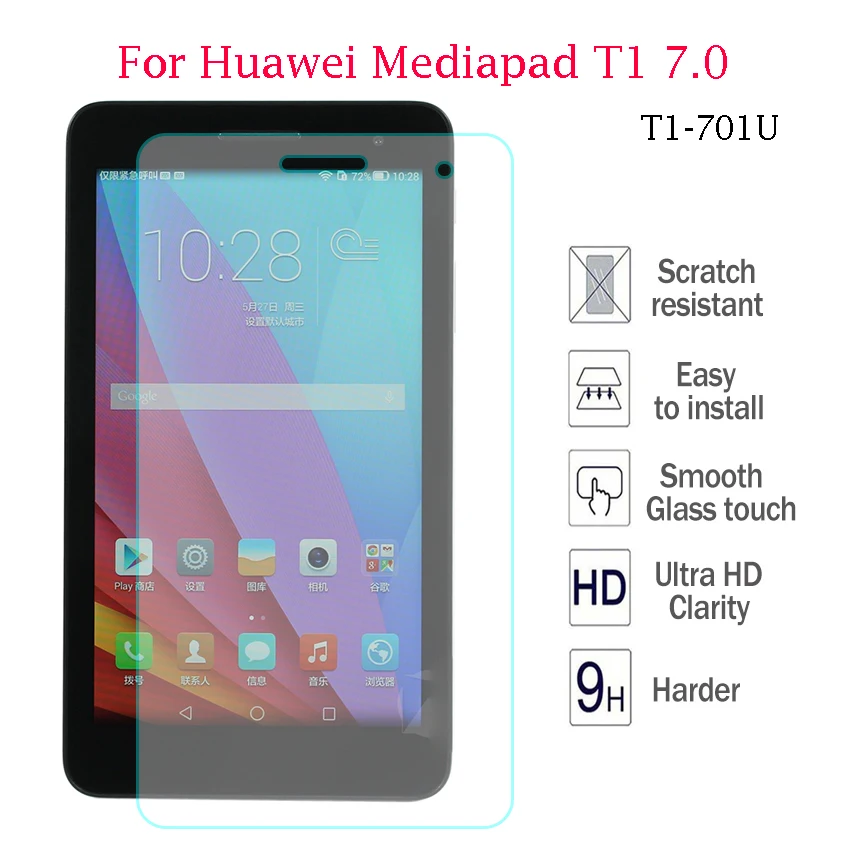 Top Quality Tempered Glass For Huawei Mediapad T1 701 T1 701U T1 701U