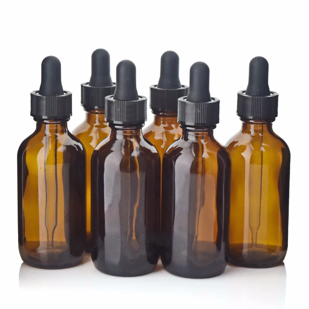6 X 2 Oz Empty 60ml Amber Glass Dropper Bottles with glass eye dropper pipettes for organic essential oils lab chemicals reagent 6 X 2 Oz Empty 60ml Amber Glass Dropper Bottles with glass eye dropper pipettes for organic essential oils lab chemicals reagent