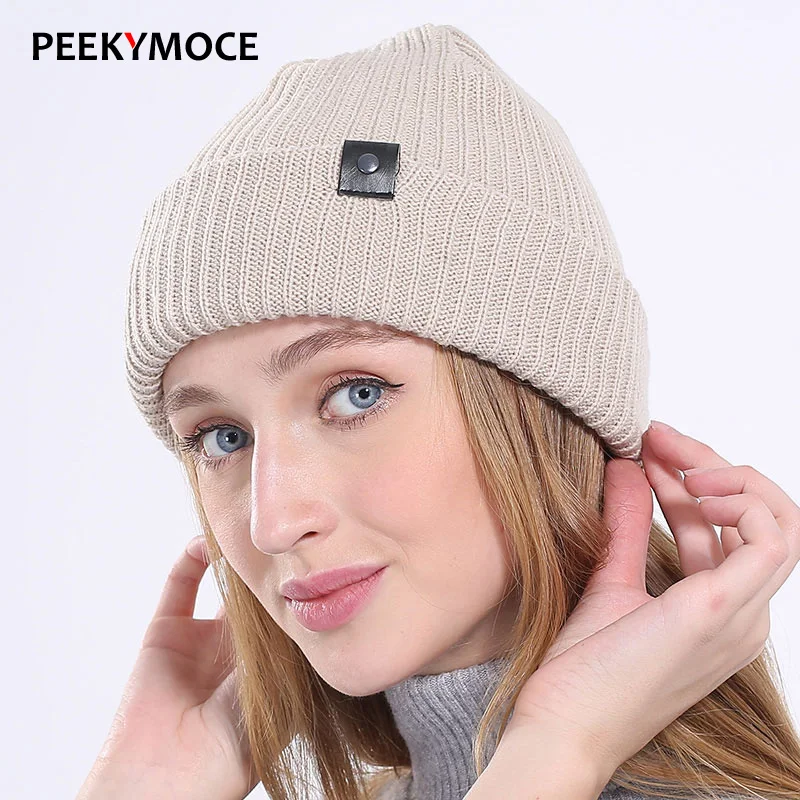 Peekymoce новые модные детские шапки мягкие Повседневные вязаные крючком Skullies