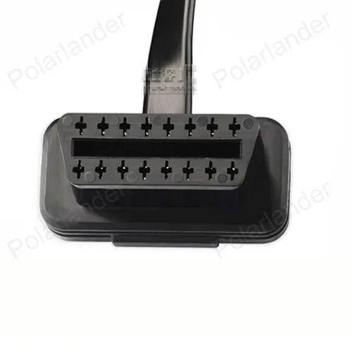 Черный 60 см 16 Pin плоский тонкий OBD2 elm327 мужчин и женщин адаптер расширение с выключателем автомобиля сканер инструмент кабеля автомобиля диагностический