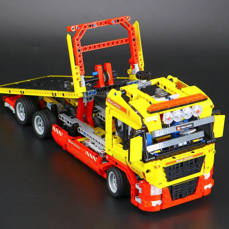 

Compatible Legoe Genuine Technic 8190 Lepin 20021 1143pcs Flatbed trailer building blocks Figure bricks toys for children