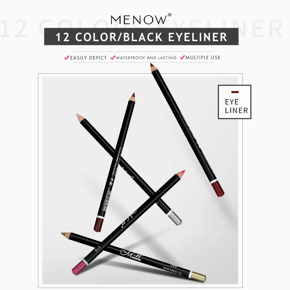 

12 colors Waterproof Liquid Eyeliner Pencil Eye Liner Pen Lady Cosmetics Make Up Eye Marker Beauty Essentials Eyeliner Contour