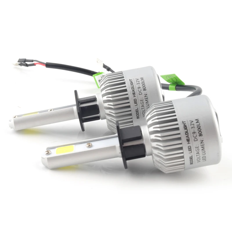 H1 LED Headlight COB H1 Led Bulb Car Headlight Bulb 72W 8000LM 6500K ...