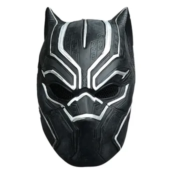 

24 Hrs Shipped Out Men's Captain America: Civil War Black Panther Full Face Vinyl Mask Suitable for Various Party Free Shipping