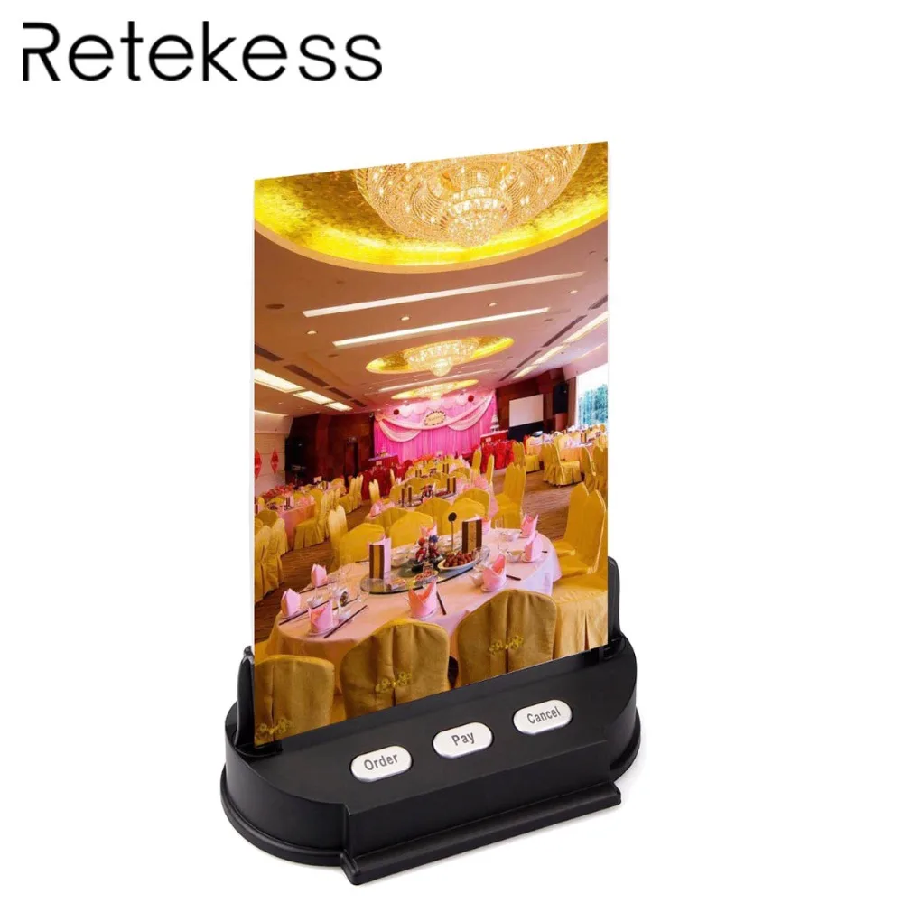 

Wireless Table Card Guest Pager 433MHz Transmitter Call Bell Button For Tea Coffee Bar Waiter Calling System Restaurant Pager