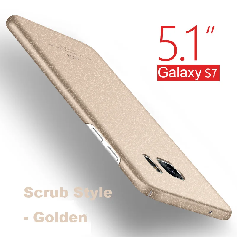 Бренд Msvii роскошный обновленная 4-уровневая живопись масляными красками чехол для samsung Galaxy S7(5,1 '') и S7 edge(5,5'') Жесткий PC гладкая/матовое покрытие - Цвет: Gold 2 for S7