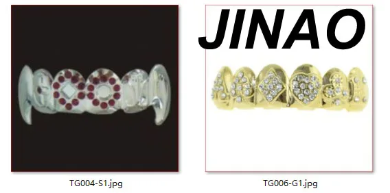 JINAO, новинка, на заказ, золотой цвет, покрытие в стиле хип-хоп, зубы, грильки, колпачки, клыки, верхние и нижние грильфы, вечерние, вампирские зубы - Окраска металла: 5