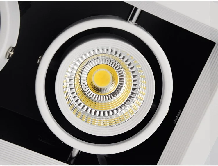 Затемнения 9 Вт светодиодный диодный светильник COB светодиодный решетчатый светильник, подсвеченная Светодиодная лампа для бобовых желчного пузыря CE RoHS FCC AC85-265V одобрить 4 шт./партия