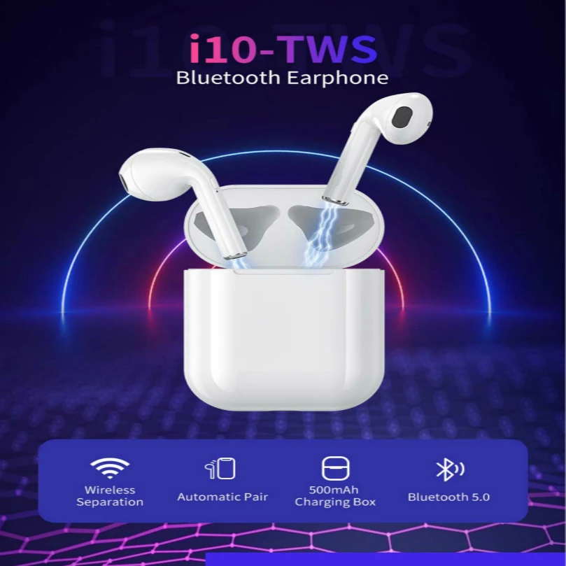 Earphone i10 TWS Mini Wireless Bluetooth Earphone For all Smart Phone Dynamic 3D Stereo Earbuds Headset Gaming Sport Earphone #3