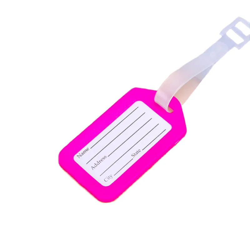 Travel accessories luggage tag hard PP baggage check in card size 9 by 5cm name card bag tag colors assorting Travel accessories luggage tag hard PP baggage check in card size 9 by 5cm name card bag tag colors assorting