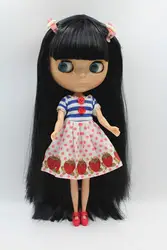 Blygirl кукла черные прямые волосы Блит тело куклы мода может ремонт макияж кукла пшеницы мышцы