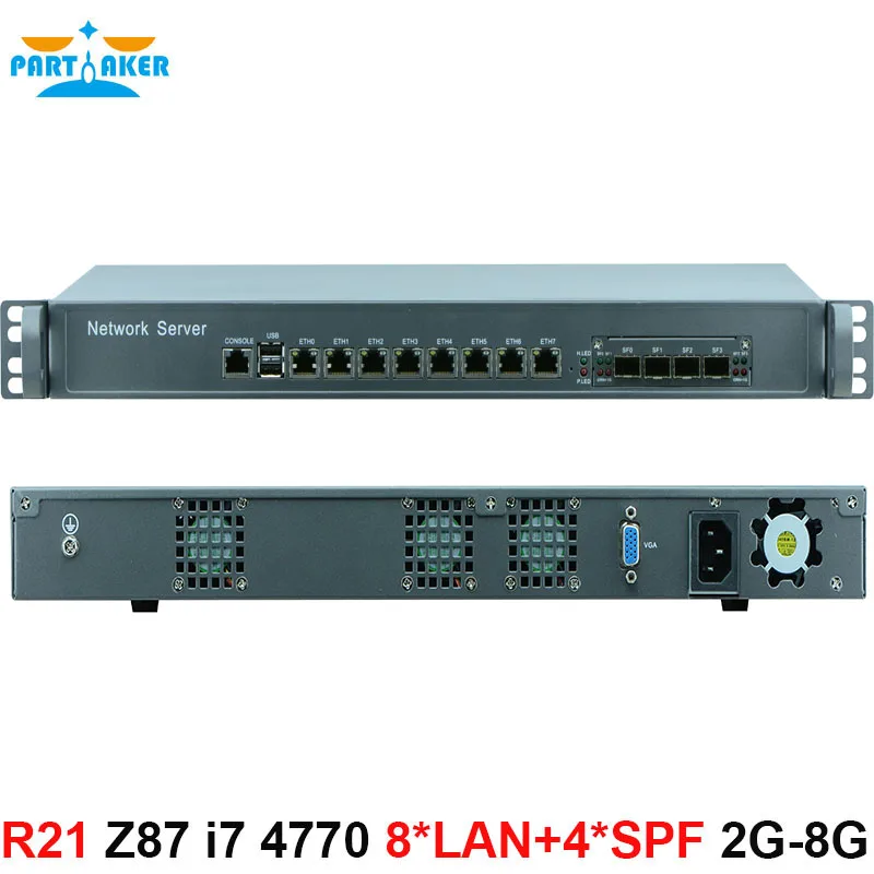 Multi Service Router 1U Firewall Network with 8 ports Gigabit lan 4 SPF