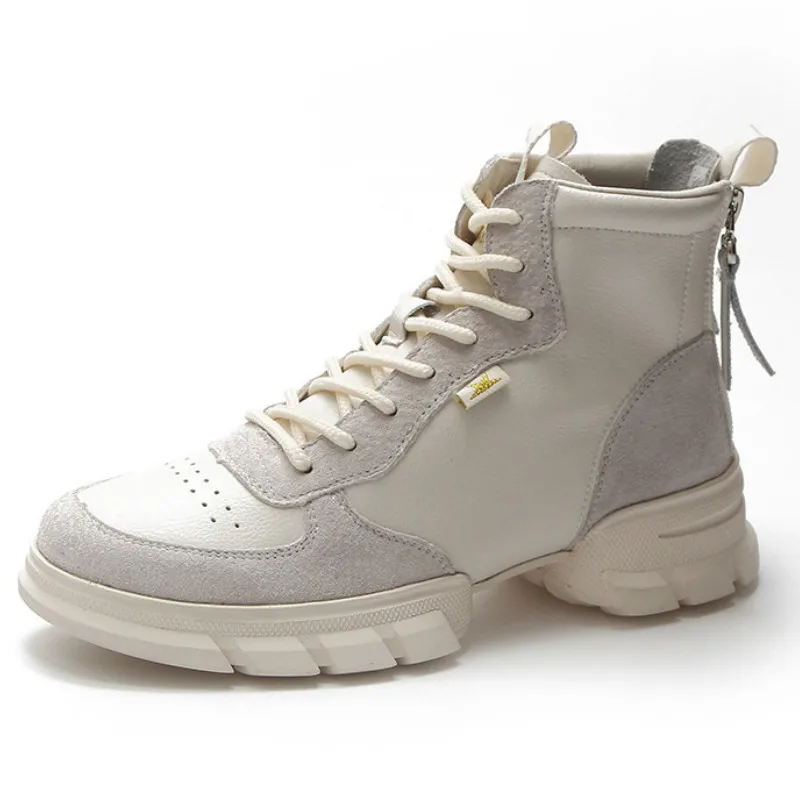 

Fall / winter leather British wind boots flat-bottomed boots ankle boots for women Flat with ladies shoes womens shoes
