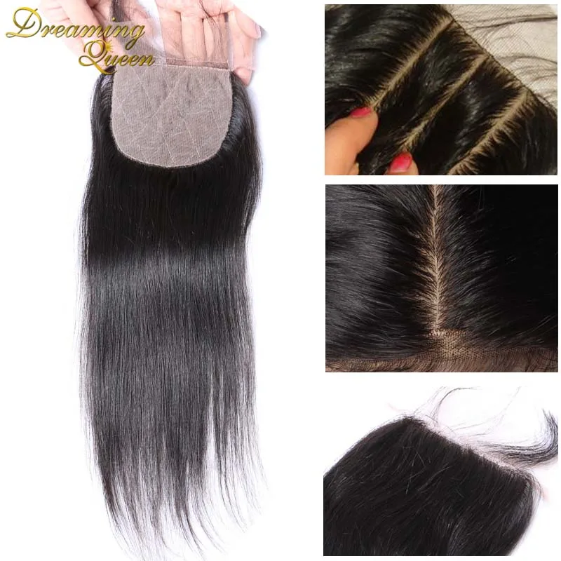 

Silk Base Top Closure Straight Hair 1Piece 7A Quality Brazilian Virgin Hair 100% Human Hair Weave Closure ,Free Shipping