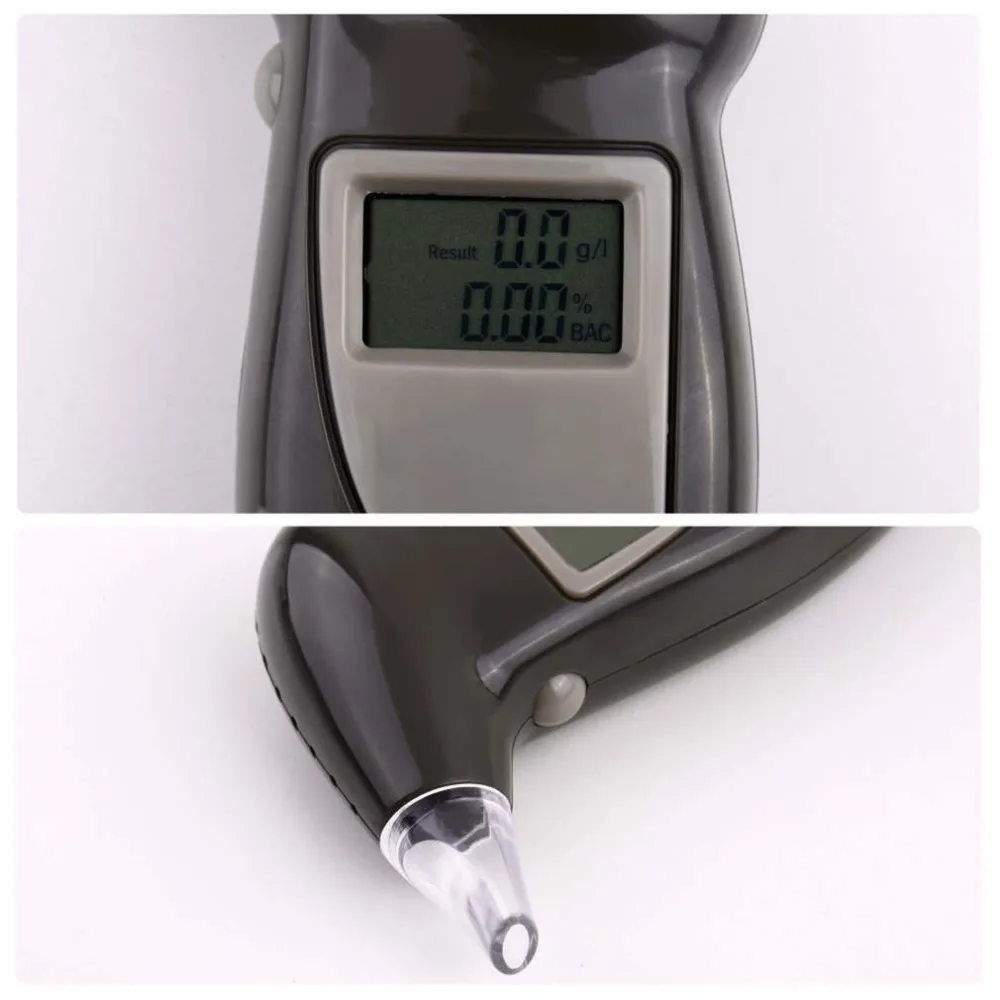 2018 Professional Alcohol Breath Tester Breathalyzer Analyzer Detector Test Keychain Breathalizer Breathalyser DeviceLCD Screen