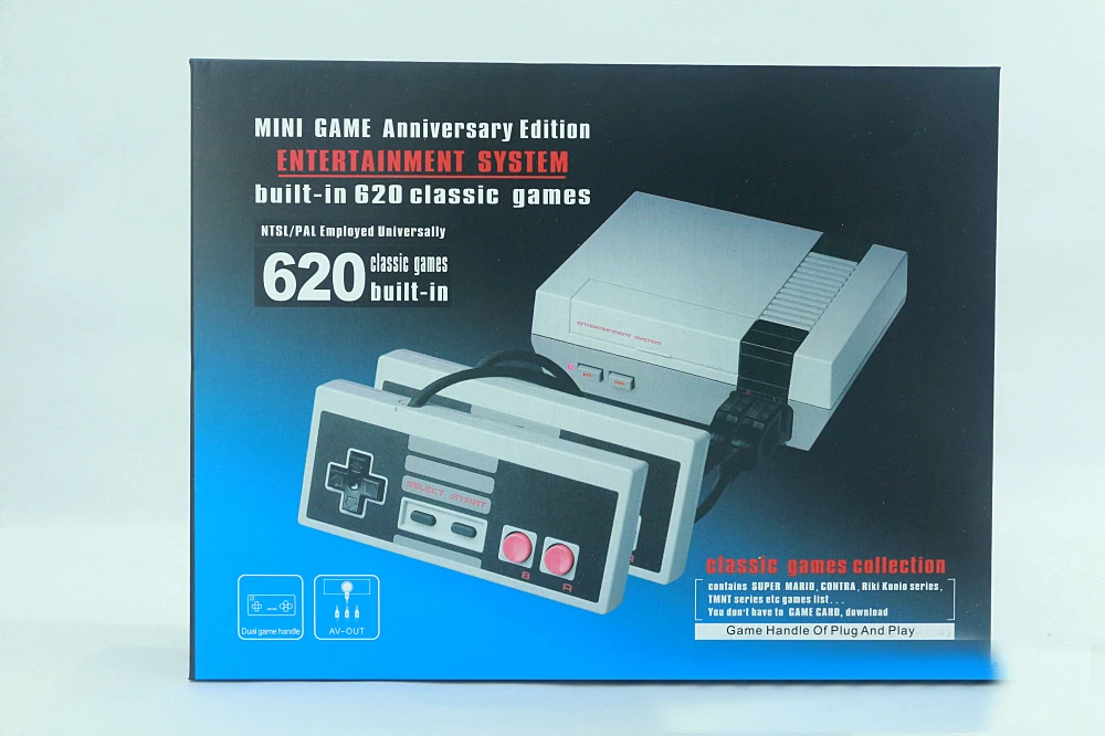 20pcs Classic Mini TV Game Console Retro Video 8 Bit With 620 Different Built-in Games Double Gamepads | Электроника