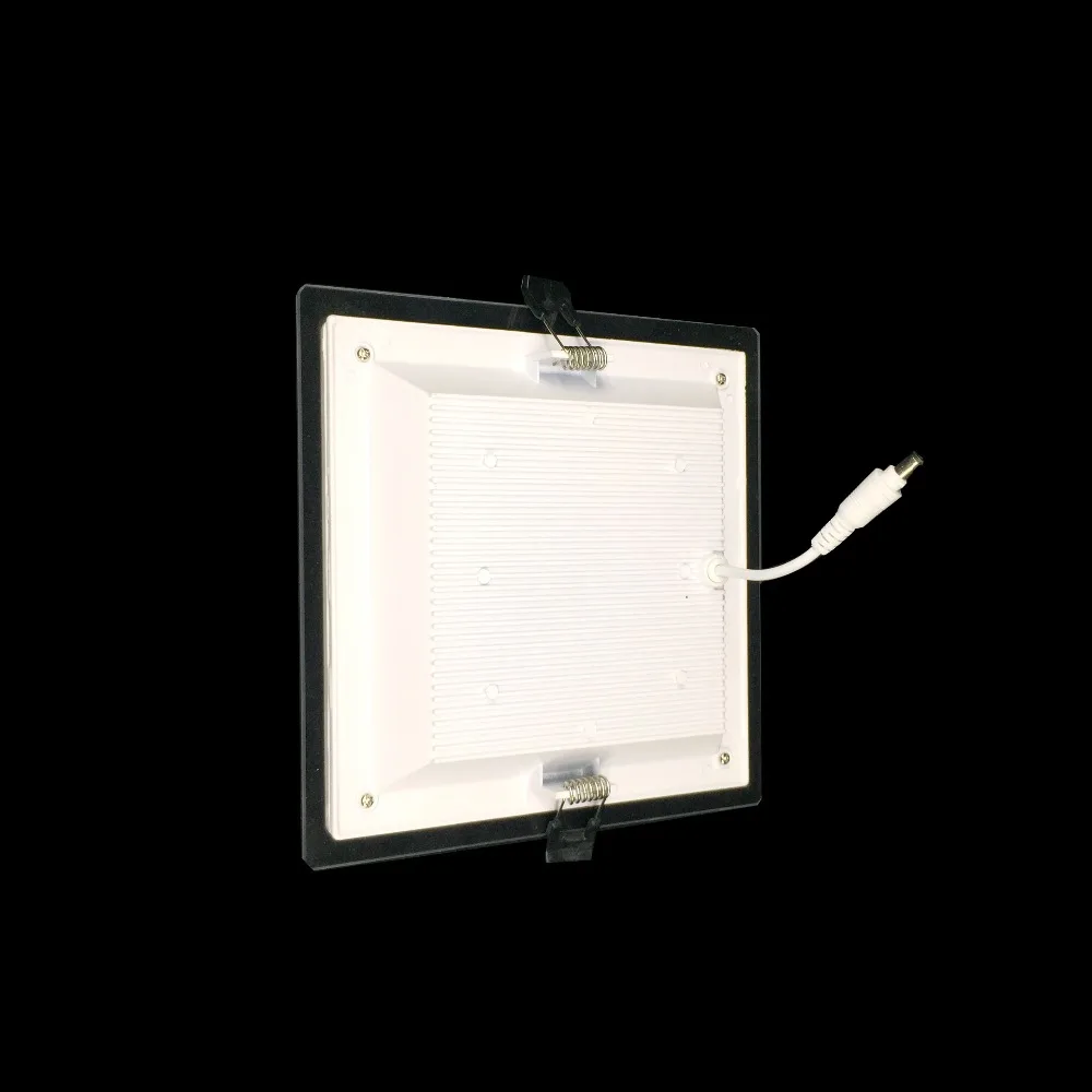 14 шт., стеклянный квадратный светодиодный панельный светильник, 5 Вт, натуральный белый светодиодный светильник, встраиваемый потолочный Точечный светильник, AC110V 220V+ светодиодный светильник